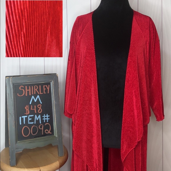 Threaded Red Kimono - Picture 1 of 1